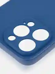 Синий ребристый чехол для iPhone 15 Pro Max силиконовый ROSCO матовый тонкий с текстурой карбон