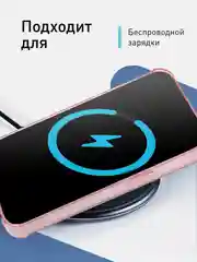 Красный чехол для iPhone 15 Pro Max противоударный силиконовый ROSCO с карманом для карт, углами