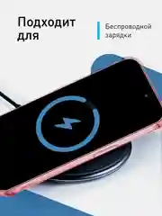 Красный чехол для iPhone 15 Pro противоударный силиконовый ROSCO с карманом для карт защитой углов