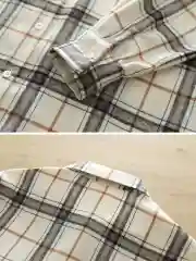 Белый рубашка в клетку хлопок, рубашка женская, рубашка оверсайз