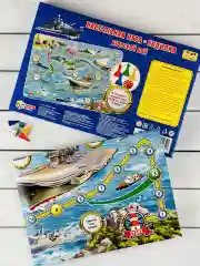 Ходилка с фишками Морской бой для мальчиков корабль счет