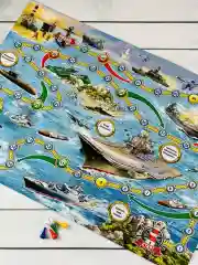 Ходилка с фишками Морской бой для мальчиков корабль счет