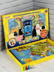 Настолка ходилка с фишками Синий трактор мультяшный