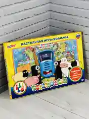 Настолка ходилка с фишками Синий трактор мультяшный