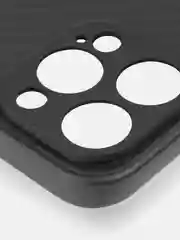 Черный ребристый чехол для Apple iPhone 15 Pro силиконовый ROSCO матовый, тонкий, текстура карбон
