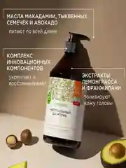 Шампунь для окрашенных волос SYNERGETIC "Питание и восстановление" бессульфатный, 750 мл