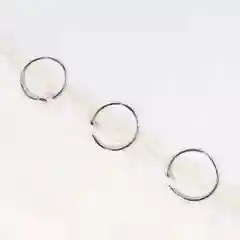 Кольцо для карниза, разъёмное, d = 50/56 мм, 10 шт, цвет серебряный