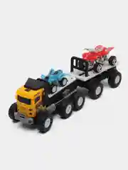 Игрушечный Автовоз, инерционный + 2 машинки-квадроцикла