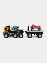 Игрушечный Автовоз, инерционный + 2 машинки-квадроцикла