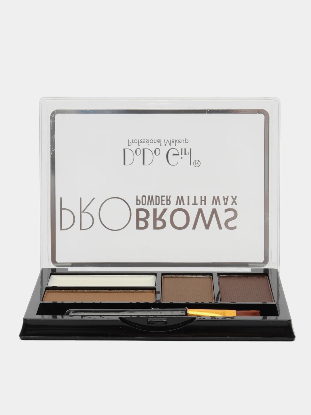 Палетка теней для бровей DoDo Girl Pro Brows Powder with Wax, 4 оттенка