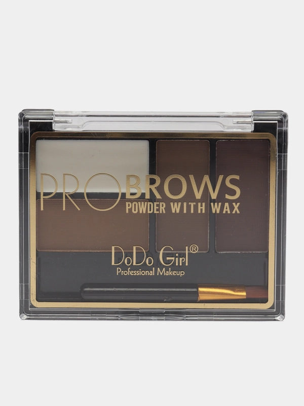 Палетка теней для бровей DoDo Girl Pro Brows Powder with Wax, 4 оттенка