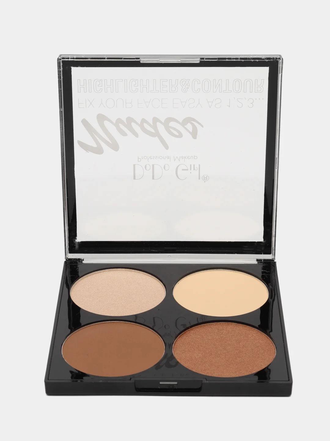 Палетка хайлайтер и корректор DoDo Girl Nudes Highlight & Contour, 4 цвета