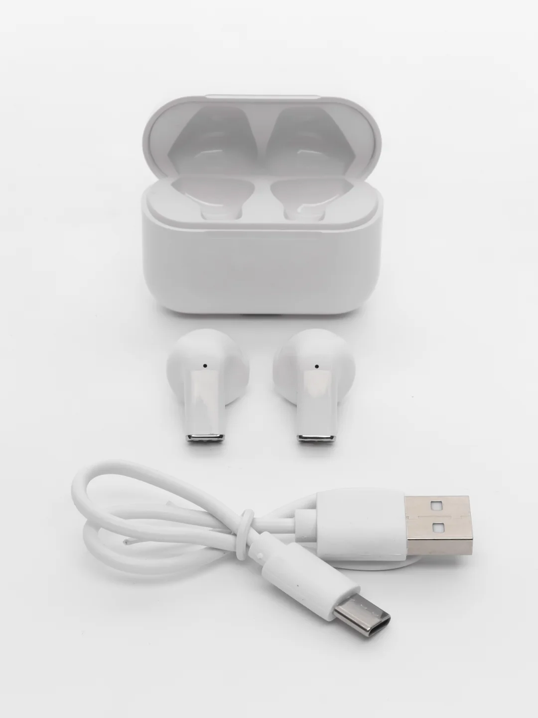 Наушники беспроводные 5s с микрофоном Bluetooth, USB Type-C белый