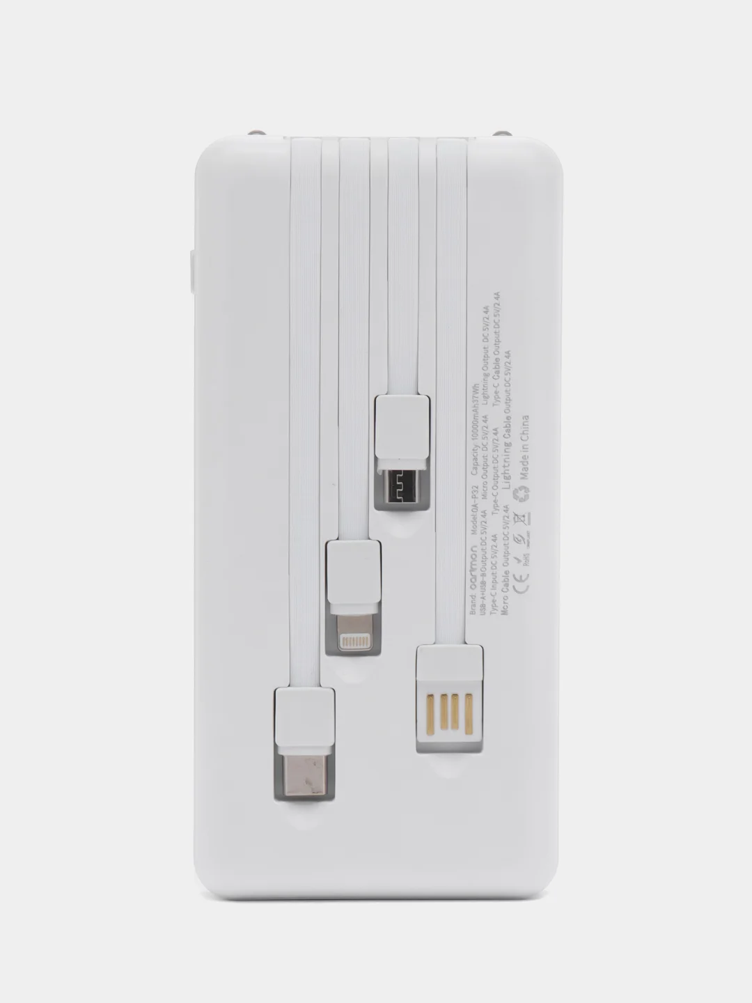 Внешний аккумулятор Ansty AP- 023LightningUSBUSB Type-CmicroUSB, 10000 мАч