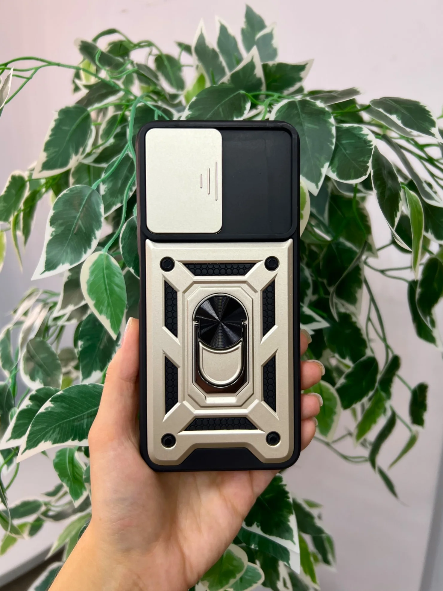 Золотой чехол противоударный armors для Xiaomi Redmi Note 12 4G / Редми Нот 12 4G с защитой камеры