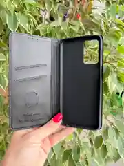 Черный чехол книжка elitcase для Oppo A55 и A16 / Оппо А55 и А16