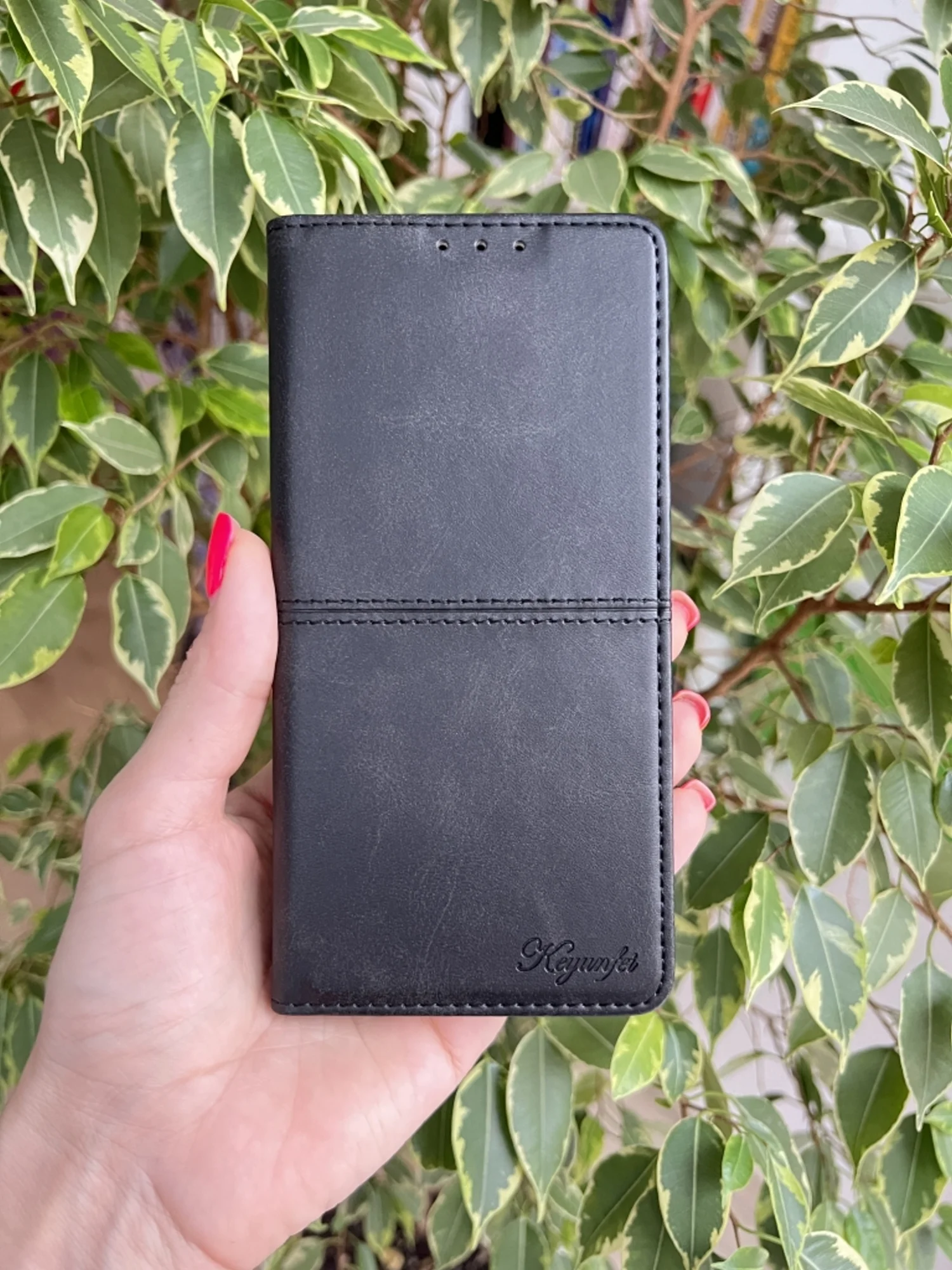 Черный чехол книжка elitcase для Oppo A55 и A16 / Оппо А55 и А16