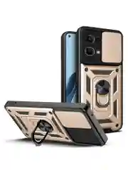 Золотой чехол противоударный armors для Oppo Reno 7 4G / Рено 7 4G с защитой камеры