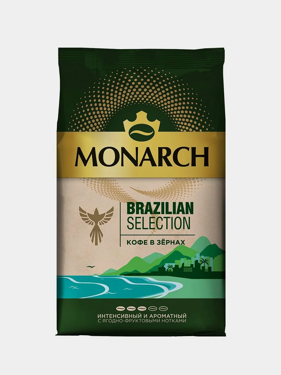 Кофе в зёрнах MONARCH BRAZILIAN SELECTION,  натуральный, жареный, 800 г