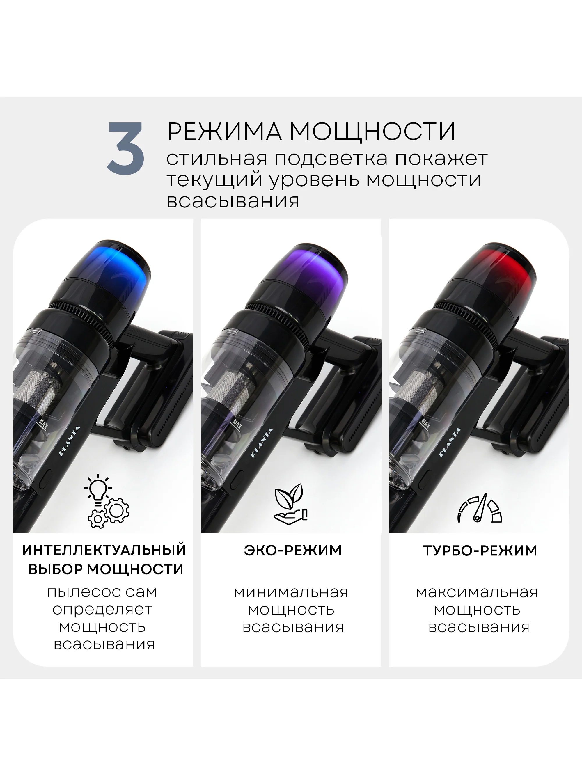 Пылесос вертикальный беспроводной PLANTA PL-VCV101