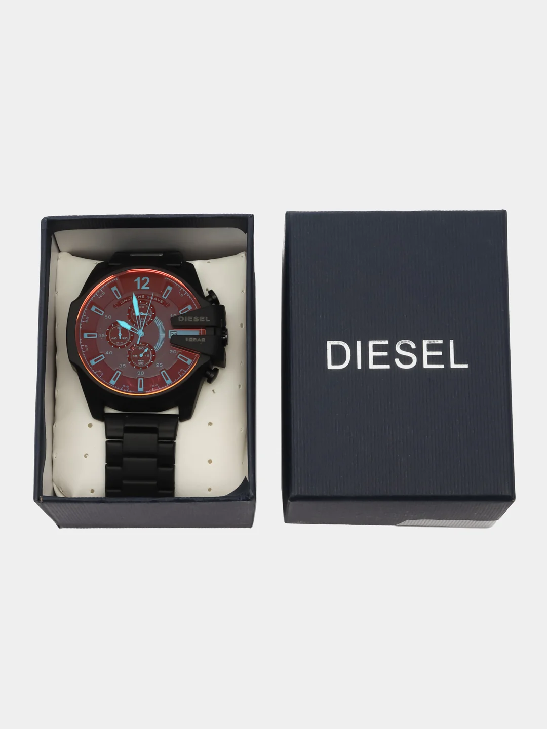Индиго часы Diesel Mega Chief DZ4318 с хронографом