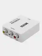 Переходник MINI, 2AV на HDMI, универсальный адаптер конвертер 1080p, белый