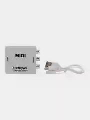 Переходник MINI, 2AV на HDMI, универсальный адаптер конвертер 1080p, белый