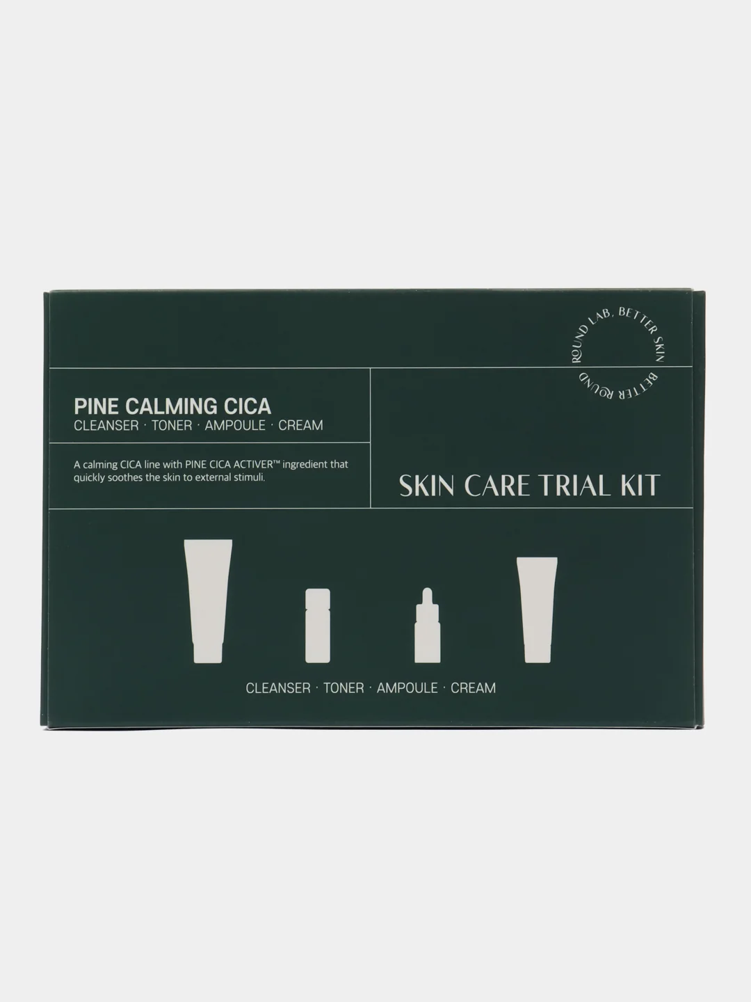 Набор миниатюр с экстрактами сосны и центеллы Round Lab Pine Calming Cica Trial Kit