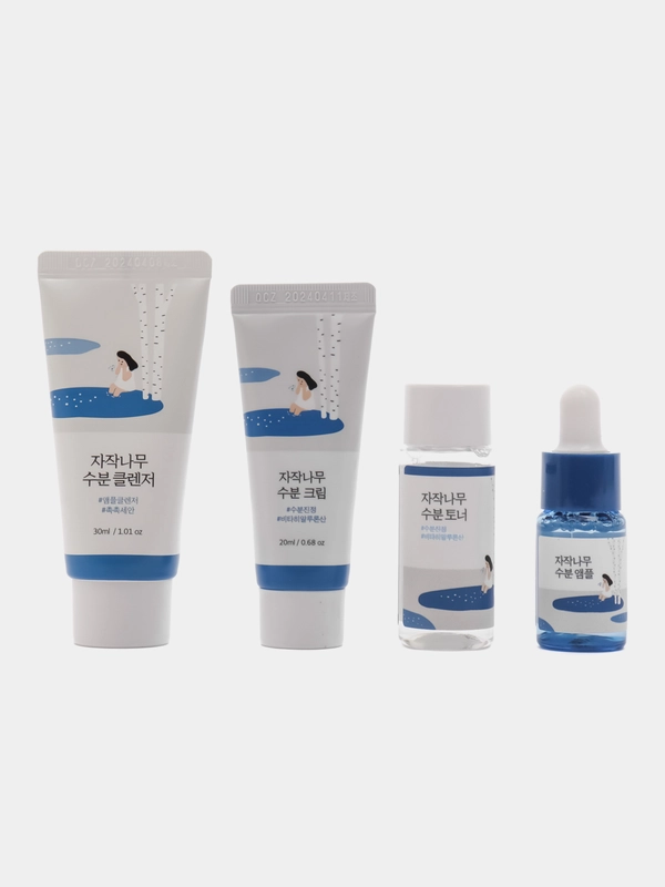 Набор миниатюр с экстрактом берёзового сока Round Lab Birch Juice Trial Kit, 4 предмета
