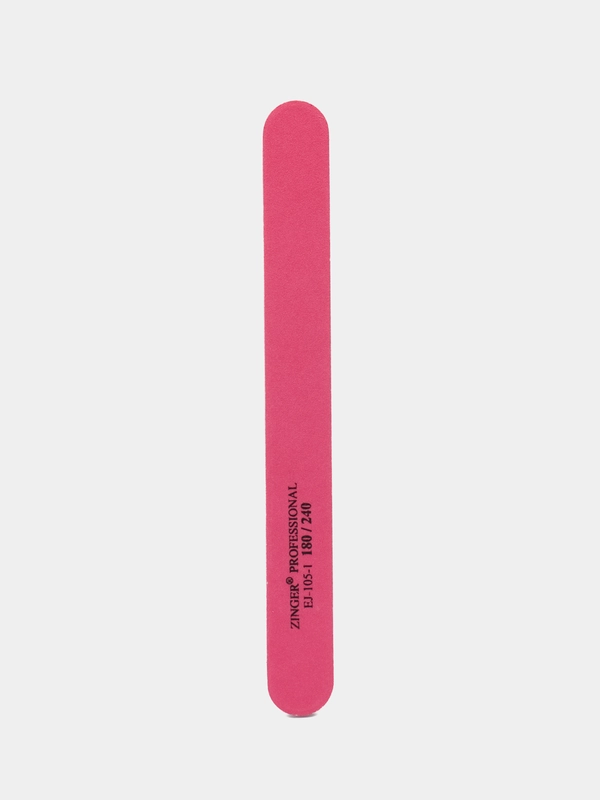 Пилка абразивная для ногтей двусторонняя Zinger EJ-105-1, 180/240 грит