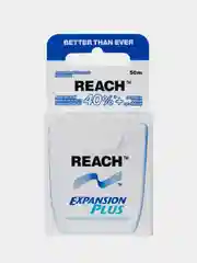 Вощеная зубная нить REACH, 50м, средней толщины, с легким мятным вкусом