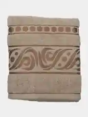 Светло-коричневый полотенце полубанное/банное махровое 45х90 см и 70х140см