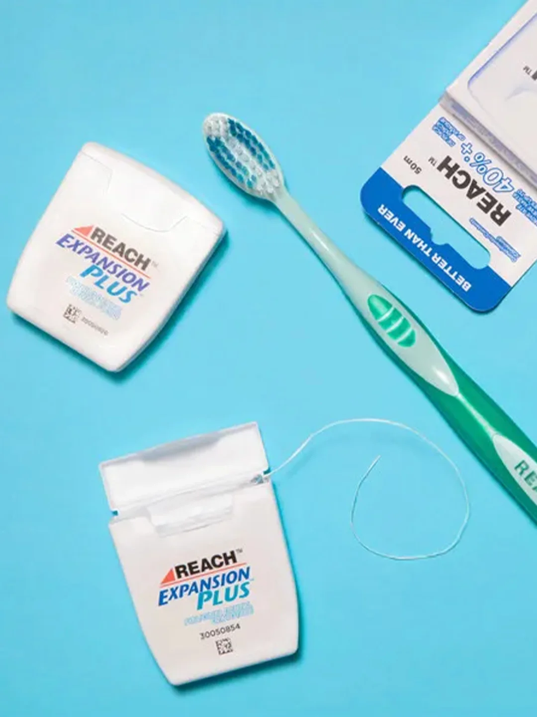 Вощеная зубная нить REACH Dentotape, 50м, утолщенная, с легким мятным вкусом