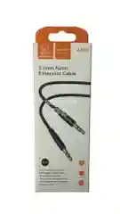 AUX-кабель Denmen DX06, 3.5 мм, силикон, разъем-пластик, 1.0 м, круглый, черный