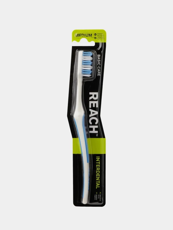 Зубная щетка REACH Interdental "Межзубная чистка", средней жесткости