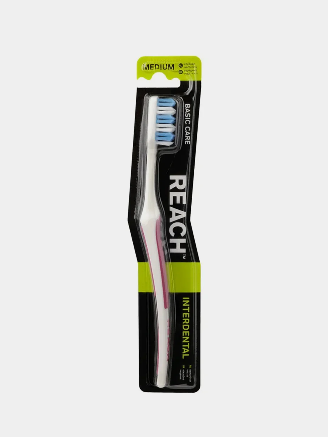 Зубная щетка REACH Interdental "Межзубная чистка", средней жесткости
