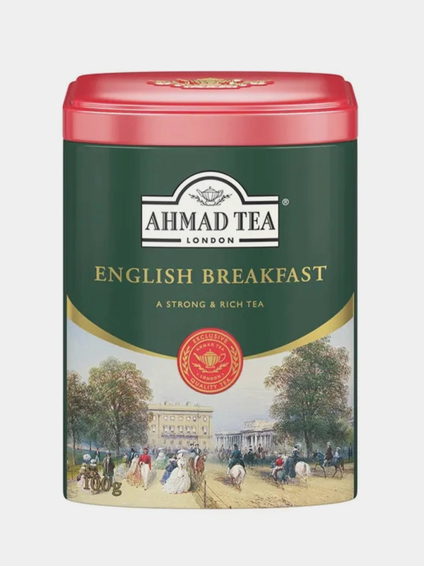 Чай черный листовой Ahmad Tea "Английский завтрак", металлическая банка, 100 г