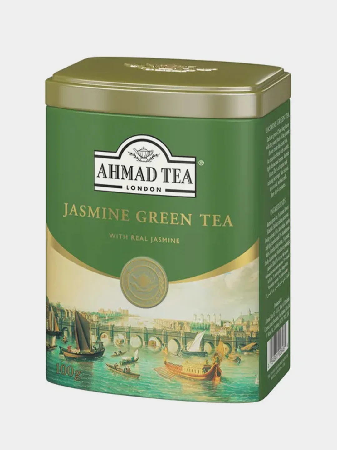 Чай зеленый Ahmad Tea, с жасмином, металлическая банка, 100 г