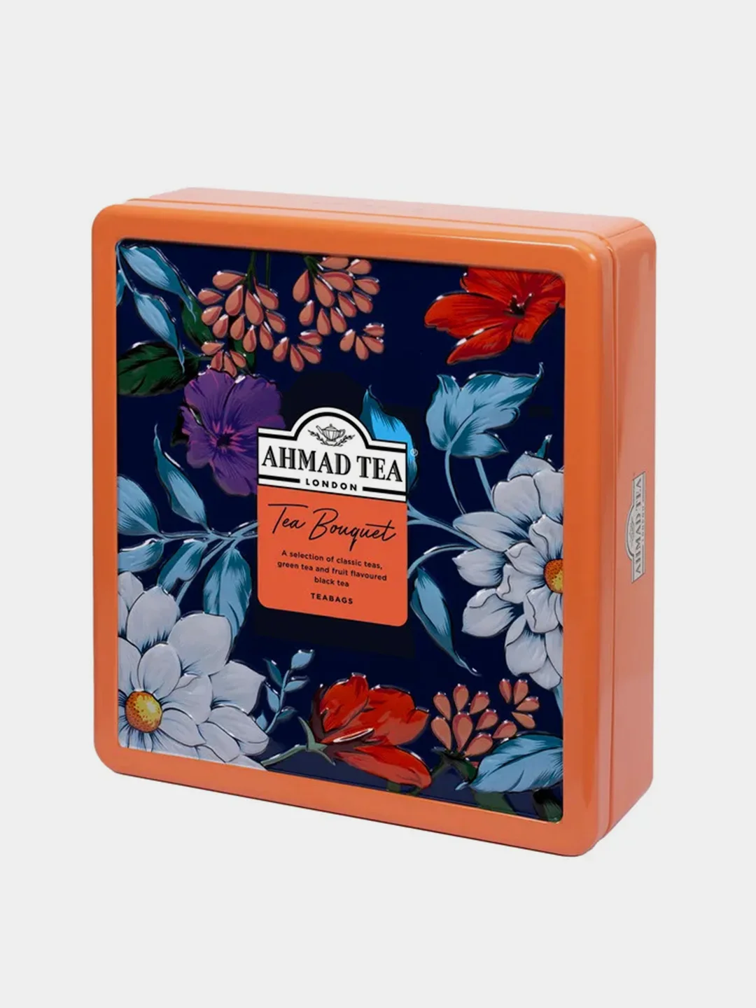Чай Ahmad Tea "Чайный букет", пакетики в конвертах, металлическая коробка, 4 вкуса, 32х2г