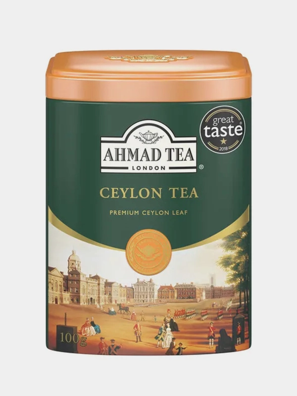 Чай черный листовой Ahmad Tea, цейлонский , металлическая банка, 100 г
