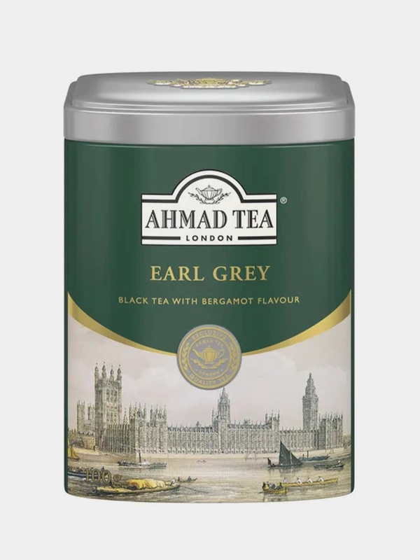 Чай черный листовой Ahmad Tea "Эрл Грей", металлическая банка, 100 г