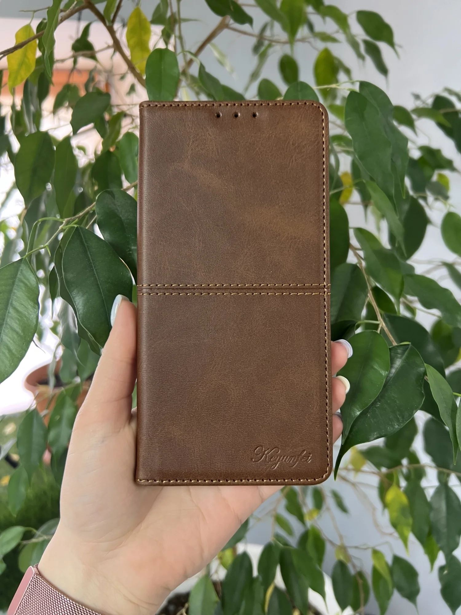 Тёмно-коричневый чехол книжка elitcase для Infinix Zero 30 4G / Инфиникс Зеро 30 4G
