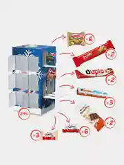 Набор конфет KINDER MIX Адвент-календарь Choco & Friends, Ферреро, 295 г