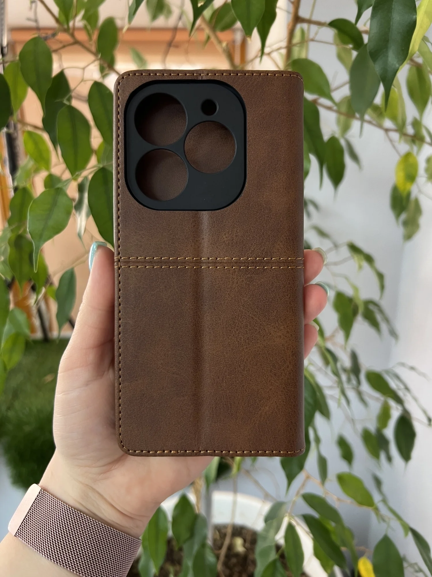 Тёмно-коричневый чехол книжка elitcase для Infinix Smart 8 Plus и Smart 8 Pro