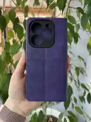 Фиолетовый чехол книжка elitcase для Infinix Smart 8 Plus и Smart 8 Pro