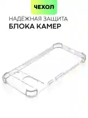 Прозрачный противоударный чехол для Google Pixel 8a силиконовый BROSCORP усиленные углы, защита камер
