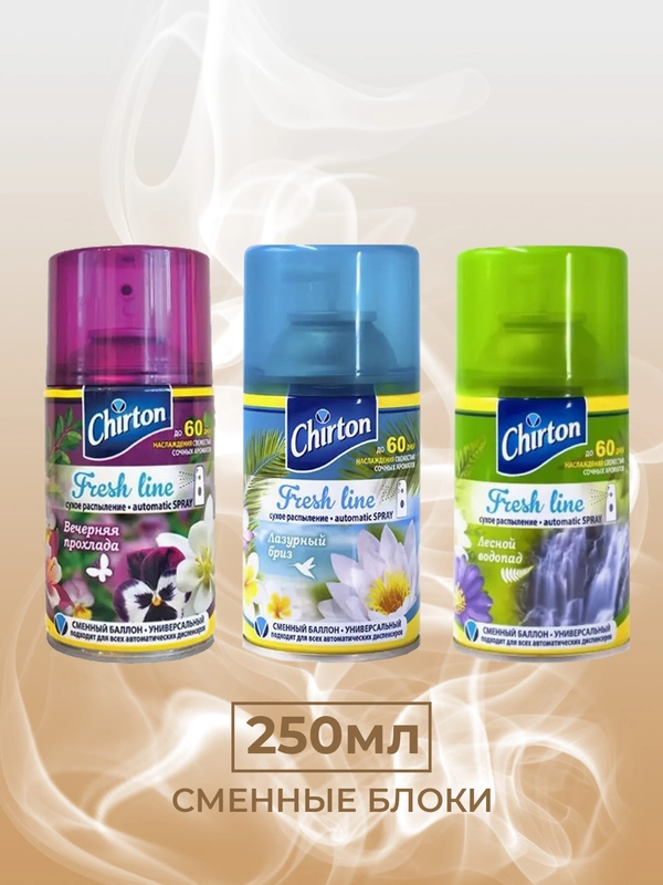 Сменный баллон для автоматического освежителя воздуха Chirton Fresh Line, 250 мл