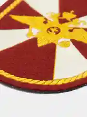 Бордовый нарукавный знак регионального командования. Шеврон армейский "Внутренние Войска"