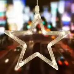 Новогодняя гирлянда штора Звездный занавес 3 х 1 м (теплый белый)