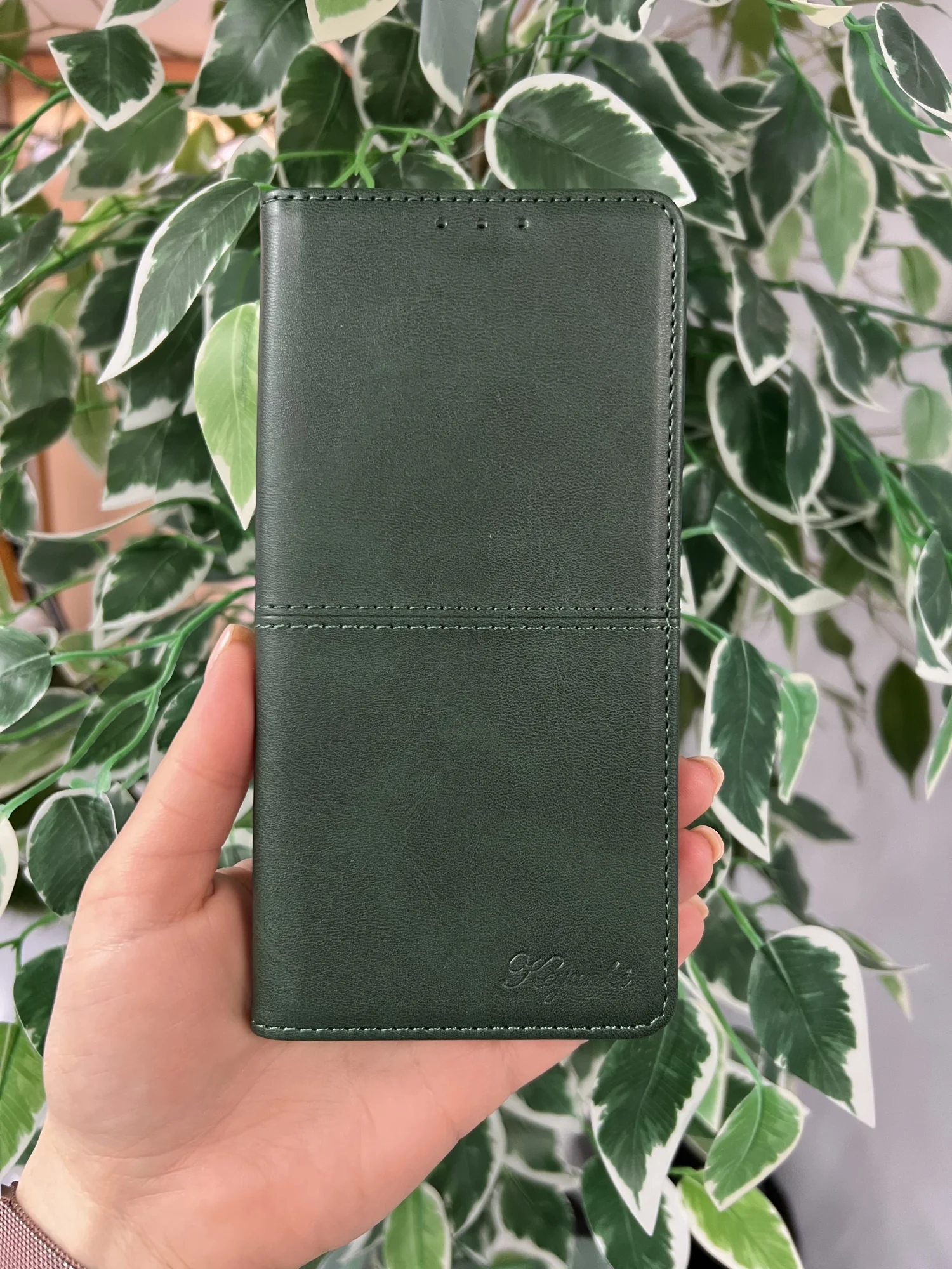 Тёмно-зелёный чехол книжка elitcase для Infinix Note 40 Pro 4G и Note 40 Pro Plus